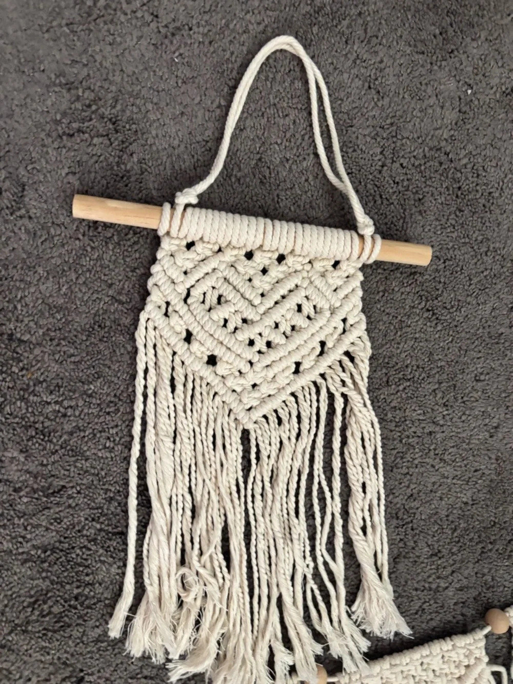 Lot of 3 Macrame Hanging Wall Decor
